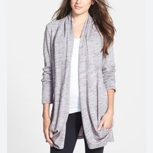 {UGG} Slub Knit Draped Shawl Open Front Cardigan XS